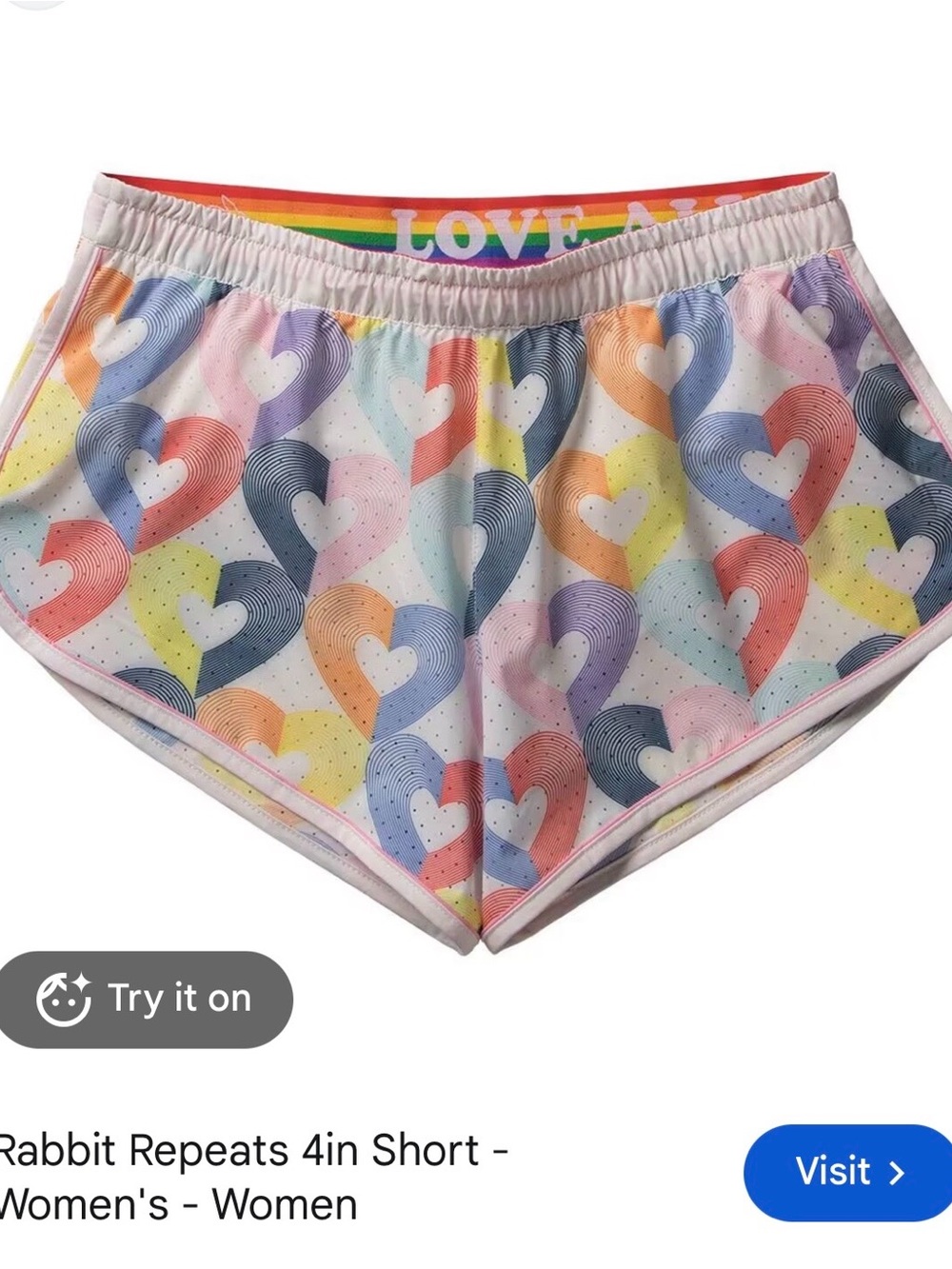 Rabbit Repeat 4 in 1 women’s running shorts pride size medium like new rainbow